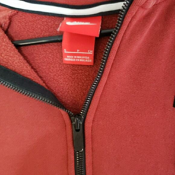 Nike Full Zip Hooded Pocket Sweatshirt Womens Small Red 0433 - Picture 6 of 12